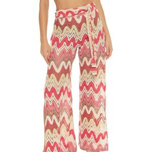 NWT 🌟 host pick🌟Trina Turk Crochet Belted Split-Leg Cover-Up Pants - Large